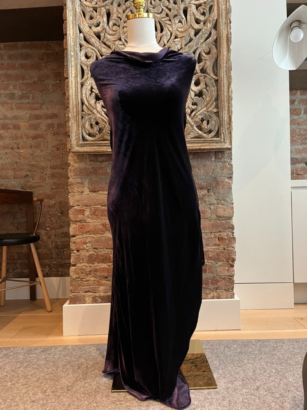 Juan Carlos Obando velvet slip dress or Gown - Size 4 National